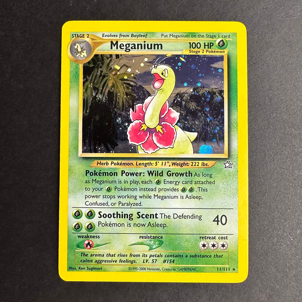 Pokemon TCG Meganium Neo Genesis 011/111 Holo Rare Unlimited NM